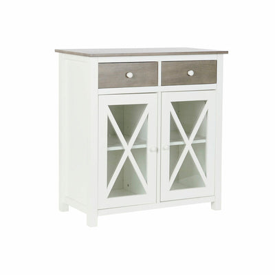 Chest of drawers DKD Home Decor White Grey Crystal Poplar Cottage 80 x 40 x 85 cm
