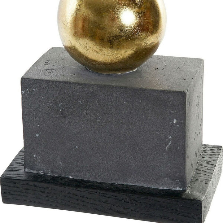 Decorative Figure DKD Home Decor Black Golden Elephant Modern 31 x 13 x 41 cm