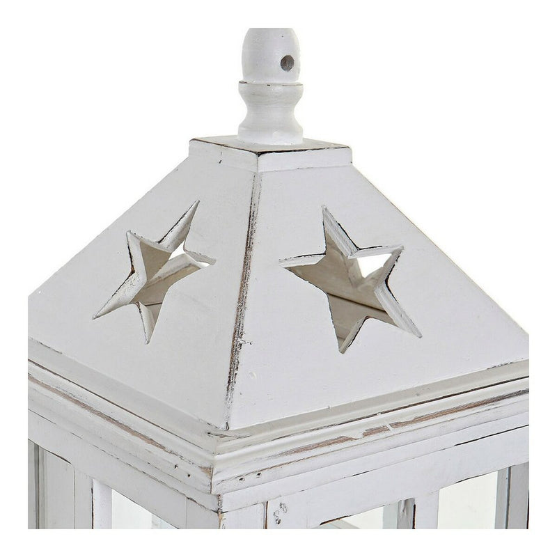 Lantern DKD Home Decor White Crystal Pinewood (21 x 21 x 51 cm)