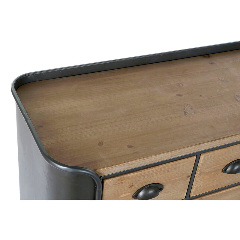 Chest of drawers DKD Home Decor Grey Natural Metal Fir Loft 97 x 37 x 79 cm