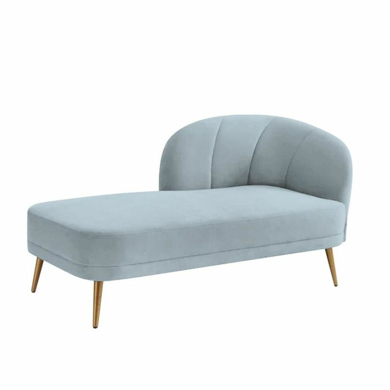 Canapé chaise longue DKD Home Decor Bleu ciel 160 x 80 x 90 cm Bleu Doré Métal Plastique Pin