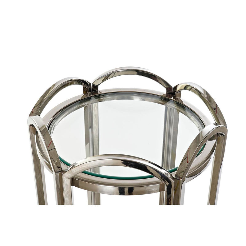 Side table DKD Home Decor Crystal Silver Metal 40 x 40 x 110 cm