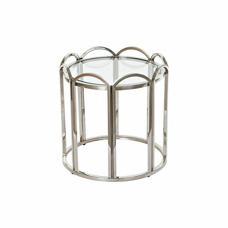 Side table DKD Home Decor Crystal Silver Metal (55 x 55 x 55 cm)