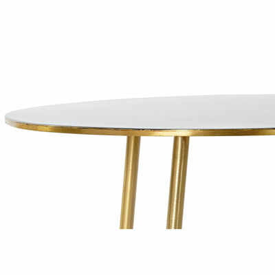 Table d'appoint DKD Home Decor Noir Doré Aluminium Blanc (67 x 50 x 37 cm)