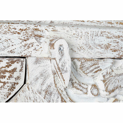 Armário DKD Home Decor Branco Metal Madeira de mangueira (100 x 43 x 190 cm)