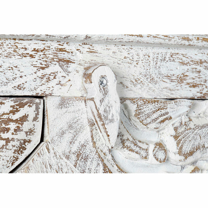 Armário DKD Home Decor Branco Metal Madeira de mangueira (100 x 43 x 190 cm)