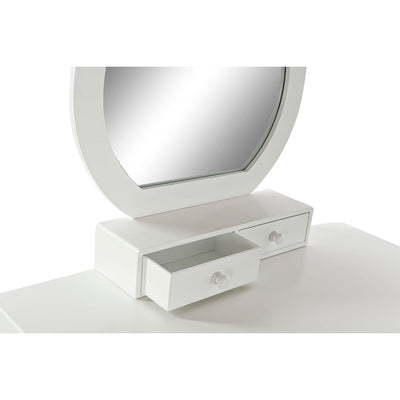 Toucador DKD Home Decor Branco Natural Espelho Madeira MDF 75 x 40 x 129 cm