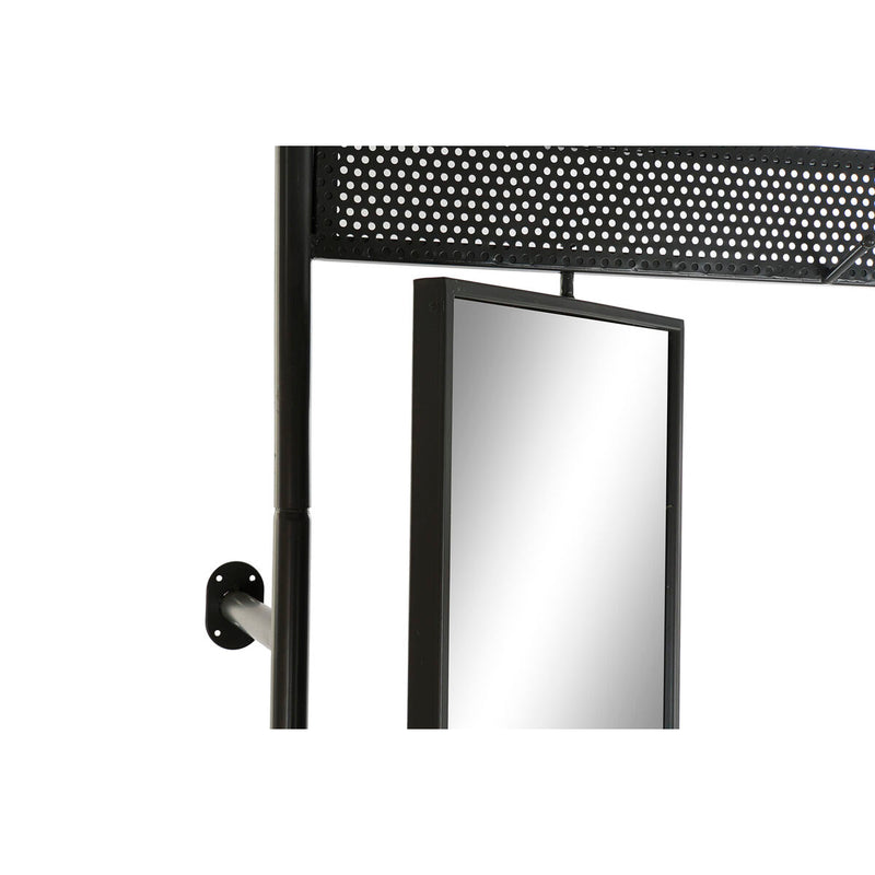 Hall de Entrada DKD Home Decor Castanho Cinzento escuro Madeira Metal Espelho 84,5 x 40 x 187 cm