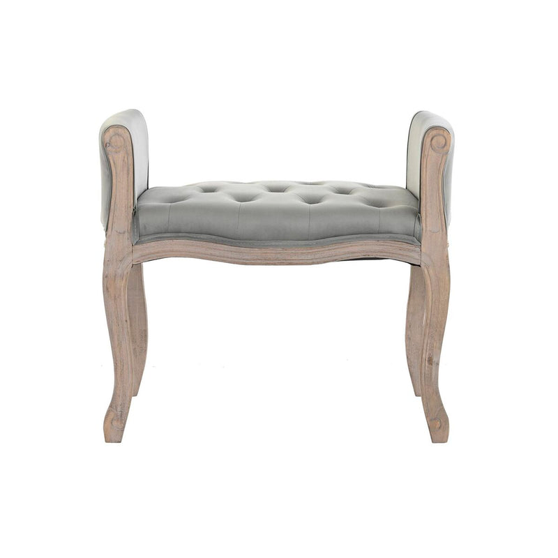 Bench DKD Home Decor   Grey Natural Rubber wood 65 x 46 x 60,5 cm
