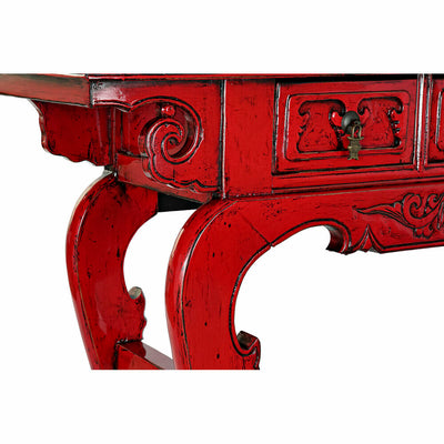 Console DKD Home Decor Rouge Métal Bois (135 x 37 x 89 cm)