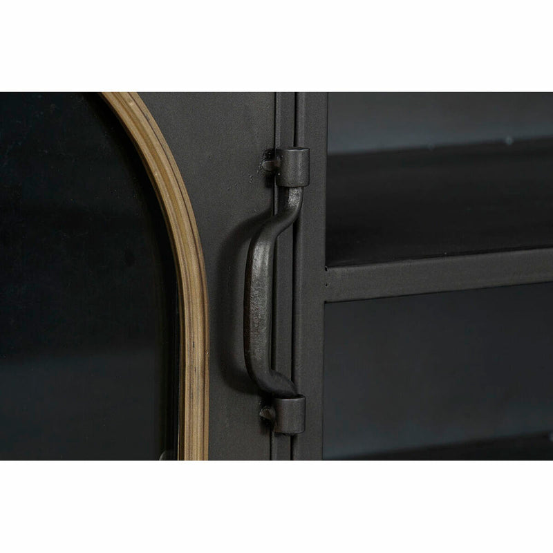 Meubles de télévision DKD Home Decor Noir Verre Métal (150 x 50 x 45 cm)