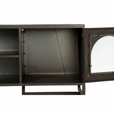 TV furniture DKD Home Decor Black Crystal Metal (150 x 50 x 45 cm)