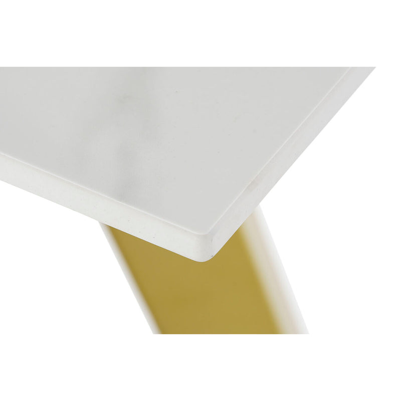 Console DKD Home Decor Ceramic Golden Metal White Modern (120 x 40 x 76 cm)