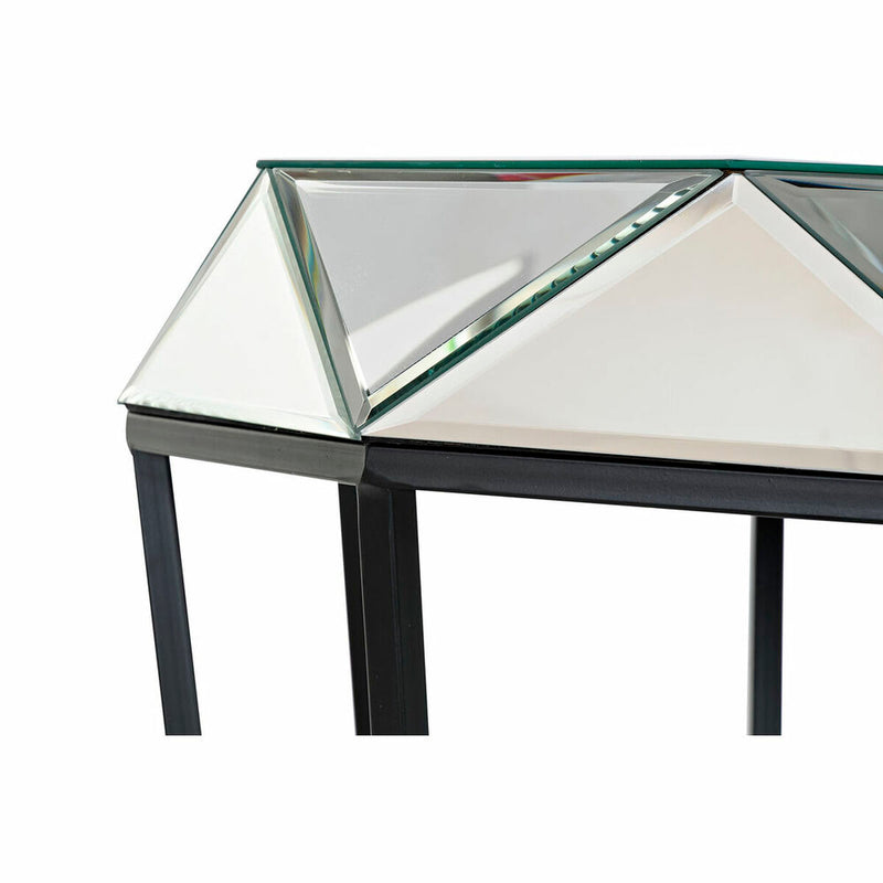 Side table DKD Home Decor Black Metal Mirror 50 x 50 x 55 cm
