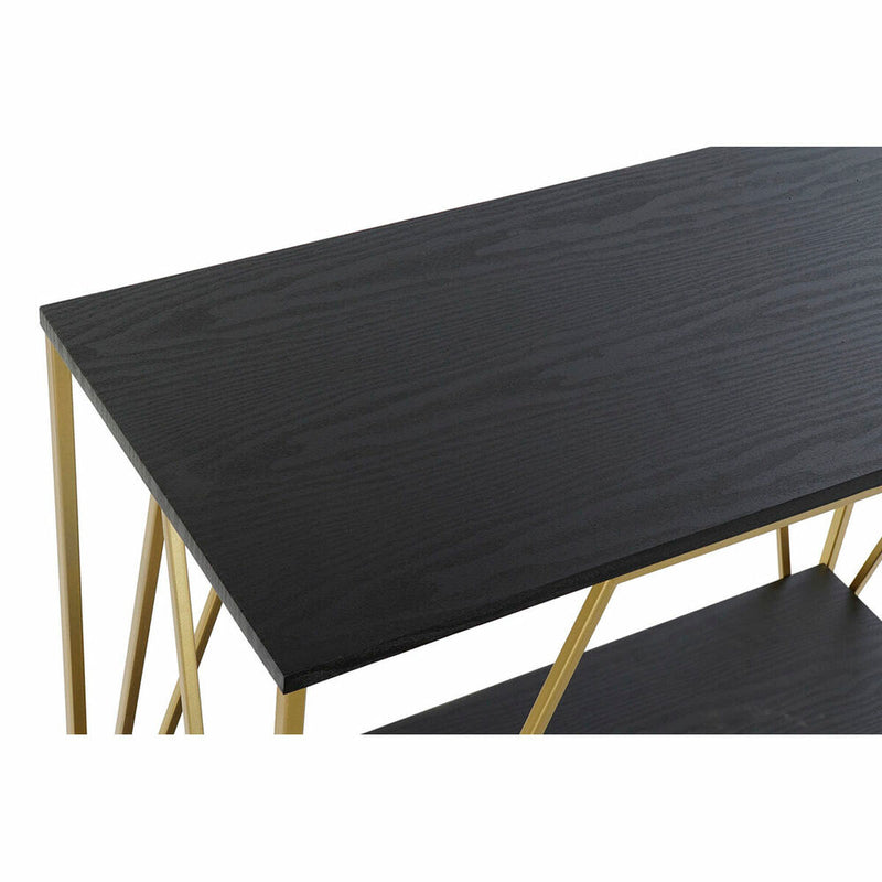 Console DKD Home Decor Black Golden Wood Metal 81,5 x 36 x 71,5 cm