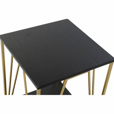 Table d'appoint DKD Home Decor 41 x 41 x 63,5 cm Noir Doré Métal Bois