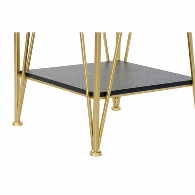 Table d'appoint DKD Home Decor 41 x 41 x 63,5 cm Noir Doré Métal Bois