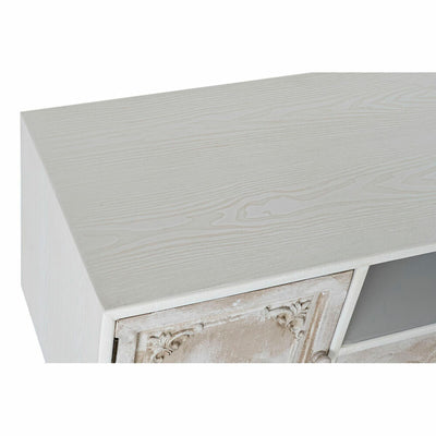 TV furniture DKD Home Decor 136 x 40,5 x 52 cm Fir Beige White MDF Wood