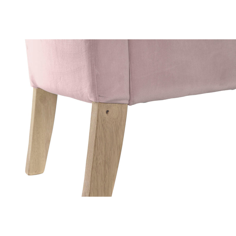 Bench DKD Home Decor   Pink Wood Plastic 130 x 44 x 69 cm