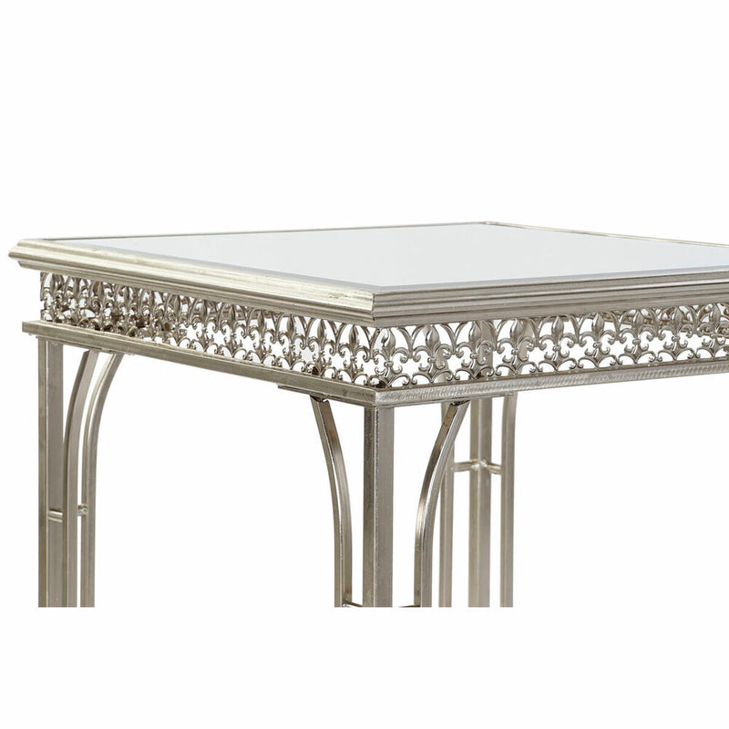 Side table DKD Home Decor Mirror Silver Metal (40 x 40 x 56 cm) (2 pcs) (35 x 35 x 51 cm)