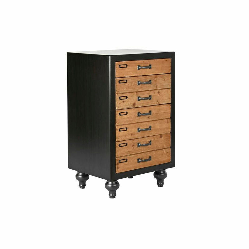 Chest of drawers DKD Home Decor Fir Natural Black Vintage (47 x 38 x 77 cm)