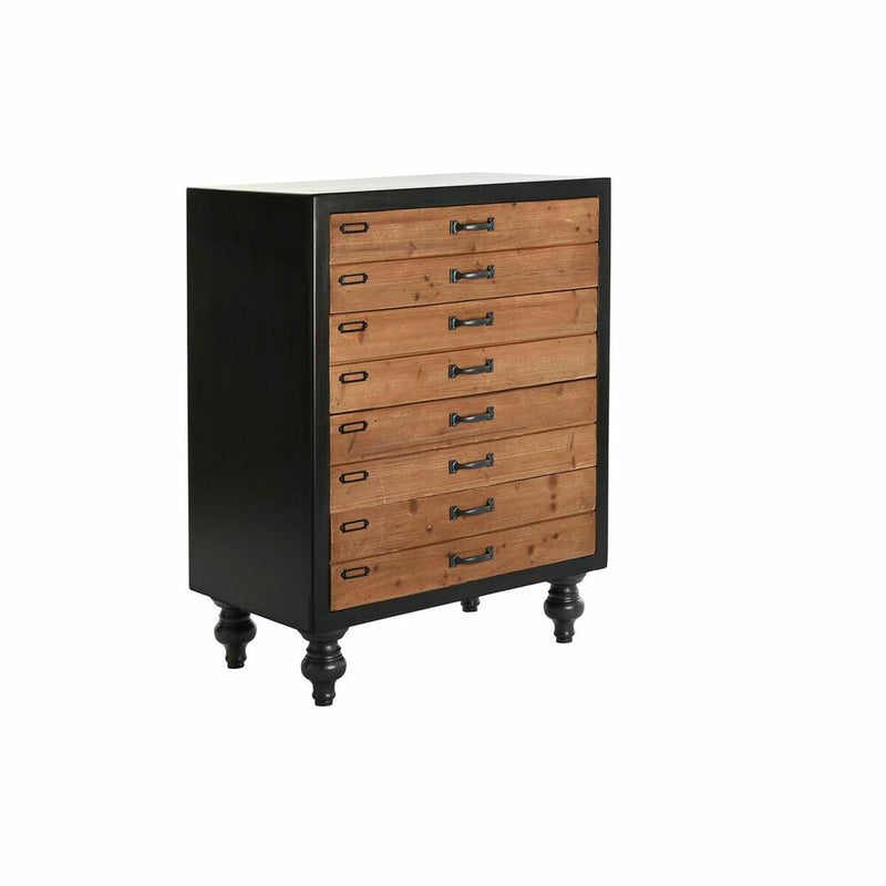 Chest of drawers DKD Home Decor Black Natural Fir Vintage 67 x 40 x 89 cm