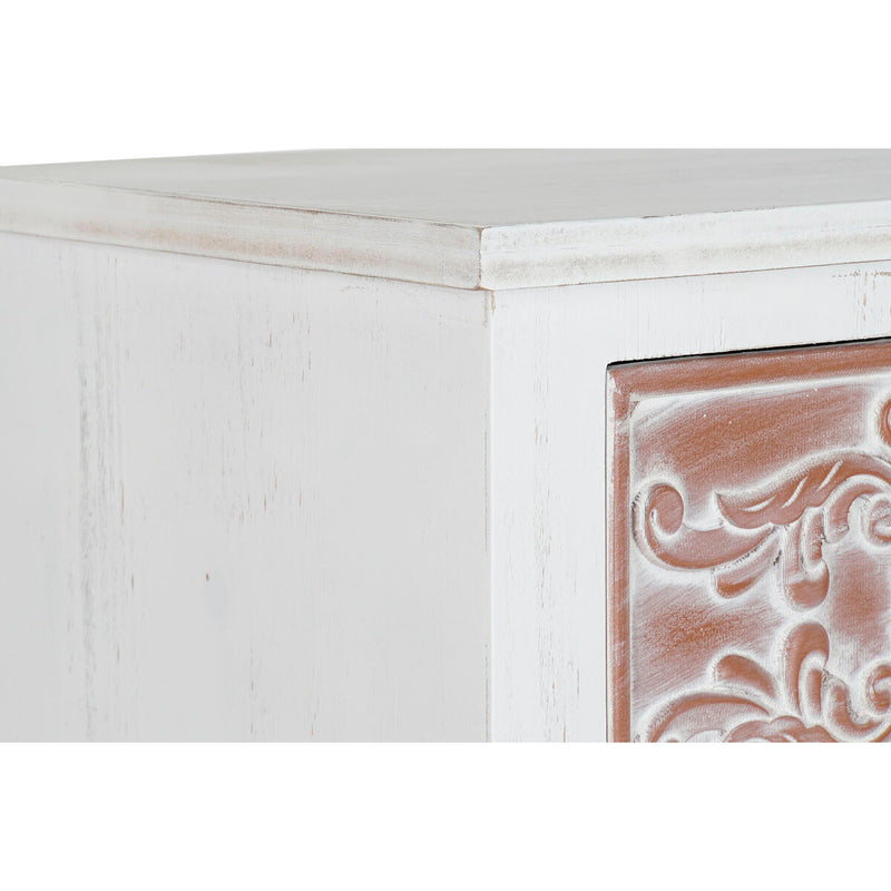 Commode DKD Home Decor Marron MDF Blanc Gris foncé Arabe (80 x 40 x 86 cm)