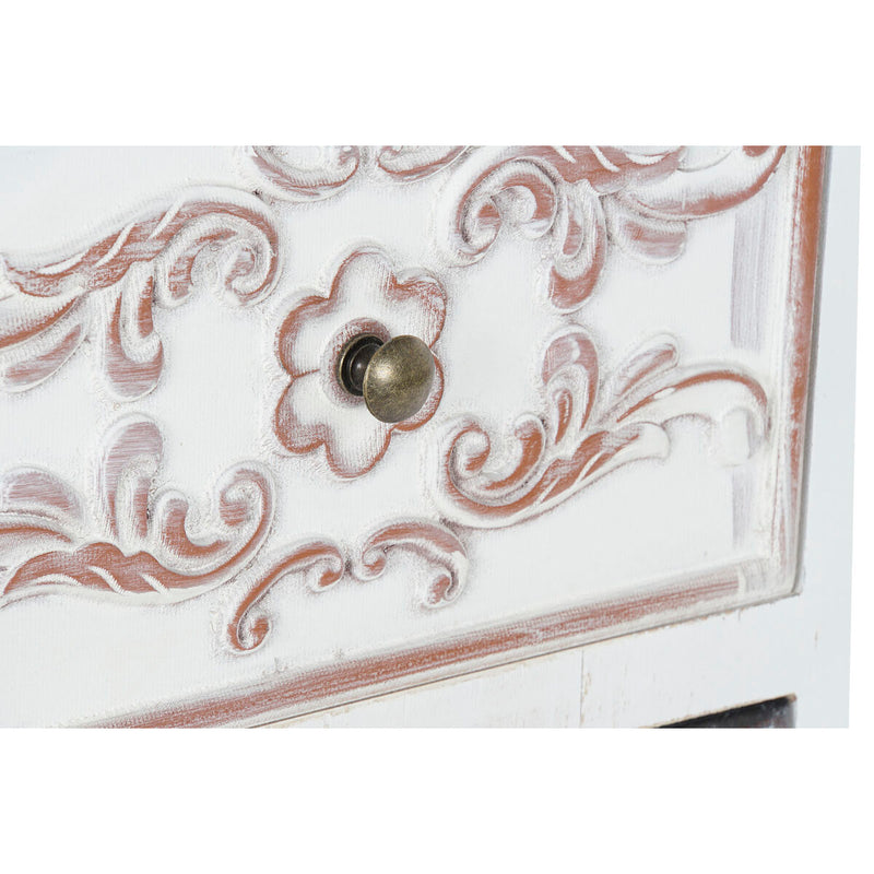 Commode DKD Home Decor Marron MDF Blanc Gris foncé Arabe (80 x 40 x 86 cm)