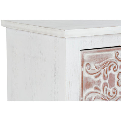 Nightstand DKD Home Decor White Floral Wood (48 x 36 x 67 cm)