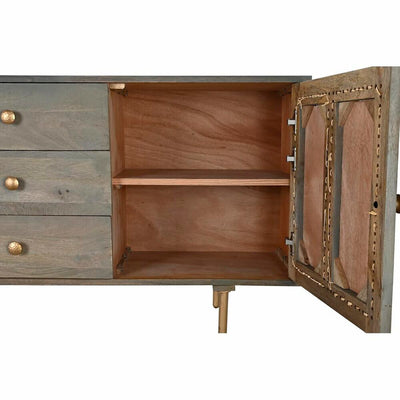 Sideboard DKD Home Decor Natural Grey MDF Mango wood (160 x 40 x 75 cm)