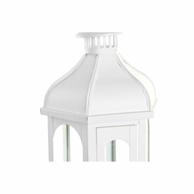 Lanterne DKD Home Decor Verre Métal Blanc (20 x 17 x 55 cm)