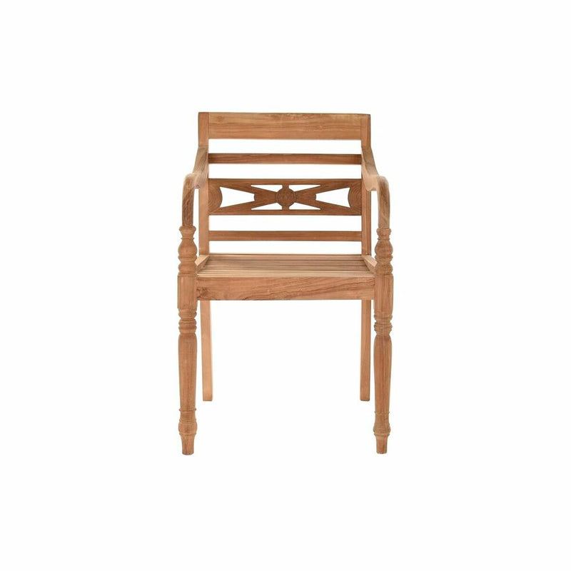 Chaise de jardin DKD Home Decor Marron Teck 54 x 47 x 85 cm (54 x 47 x 85 cm)
