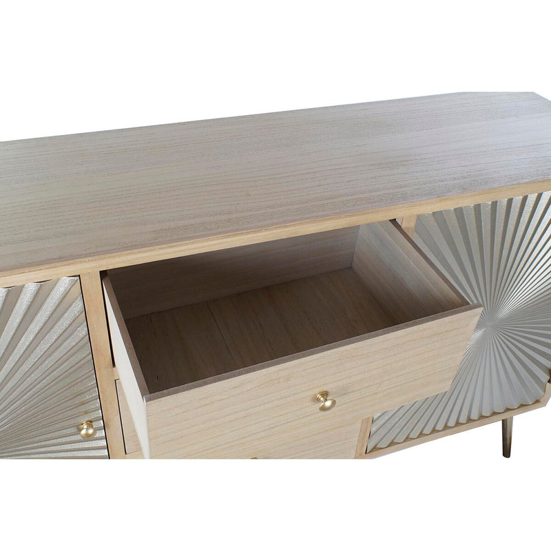 Sideboard DKD Home Decor   150 x 38 x 85 cm Fir Natural Golden Metal MDF Wood