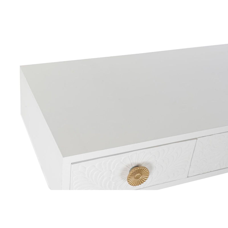 Console DKD Home Decor White Golden Fir MDF Wood 110 x 42,5 x 78 cm