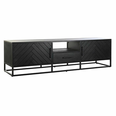 TV furniture DKD Home Decor 180 x 45 x 50 cm Black Metal Mango wood