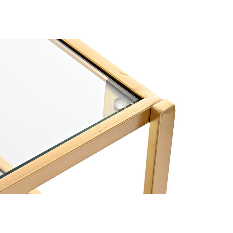 Consola DKD Home Decor Laranja Dourado Metal Cristal Plástico Espelho 100 x 38 x 75 cm
