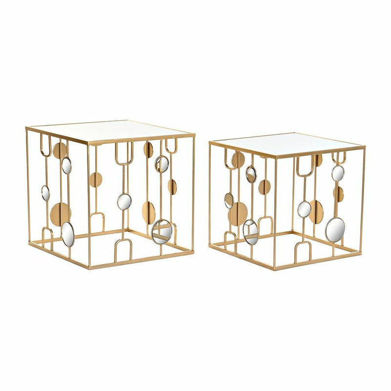 Set of 2 small tables DKD Home Decor Golden 50 x 50 x 50 cm