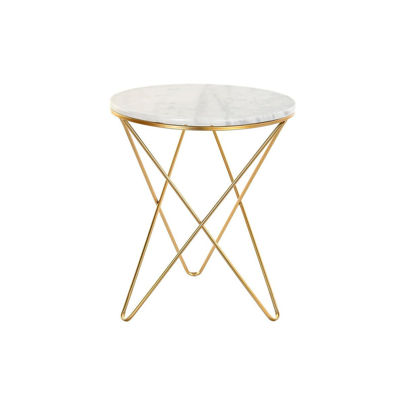 Side table DKD Home Decor Multicolour Golden Metal Marble 30 x 40 cm 50 x 50 x 59,5 cm
