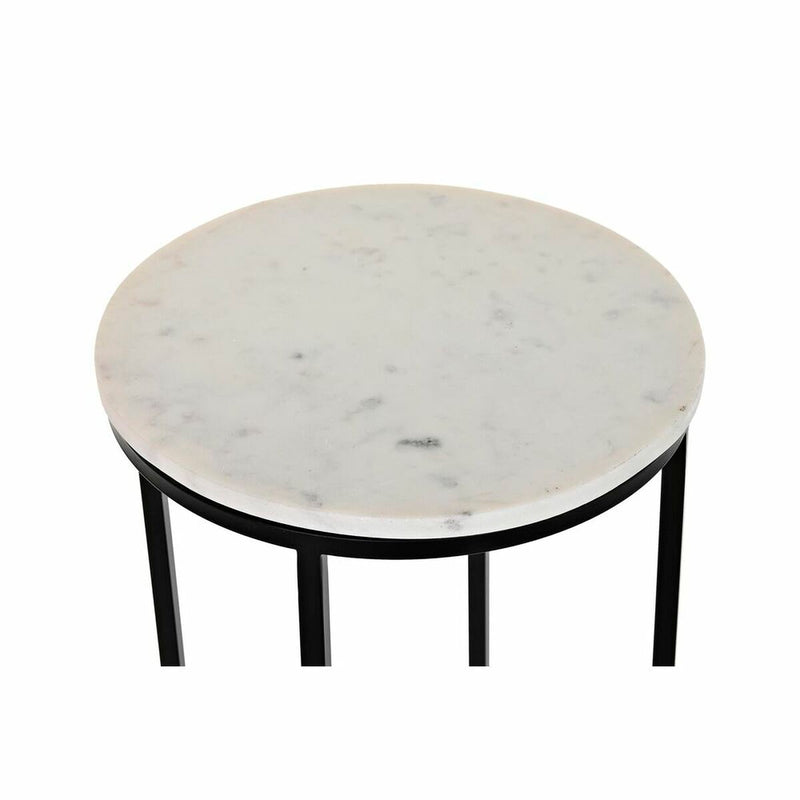 Set de 2 Tables Gigognes DKD Home Decor Blanc Noir 30,5 x 30,5 x 69 cm