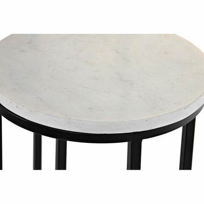 Set de 2 Tables Gigognes DKD Home Decor Blanc Noir 30,5 x 30,5 x 69 cm