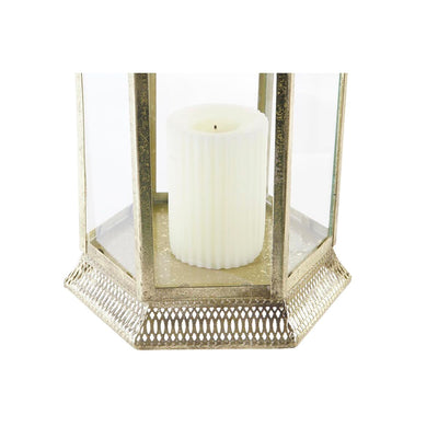 Lantern DKD Home Decor Crystal Golden Metal (21 x 19 x 37 cm)
