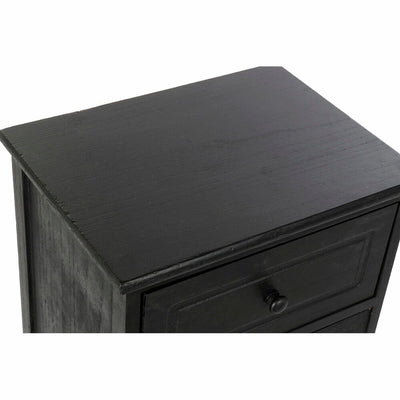 Chest of drawers DKD Home Decor Black Natural Wood Paolownia wood Vintage 40 x 30 x 70,5 cm