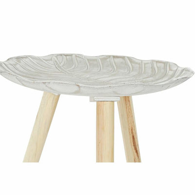 Side table DKD Home Decor White Beige Wood Fir MDF Wood 40 x 40 x 45 cm  (2 Units)