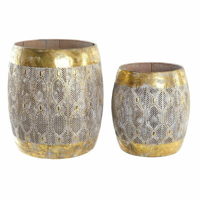 Set of 2 small tables DKD Home Decor Golden 38 x 38 x 42 cm