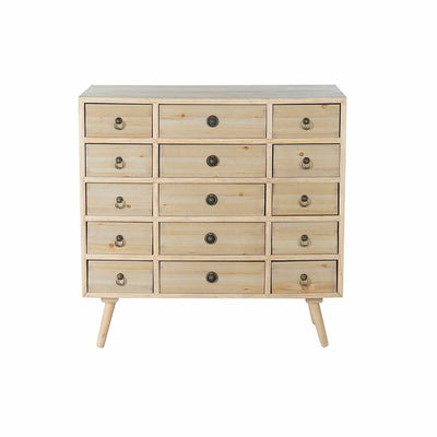 Chest of drawers DKD Home Decor Natural Wood MDF Navy Blue Light grey (80 x 35 x 82 cm)