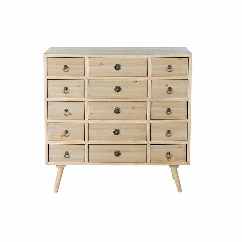 Chest of drawers DKD Home Decor Natural Wood MDF Navy Blue Light grey (80 x 35 x 82 cm)