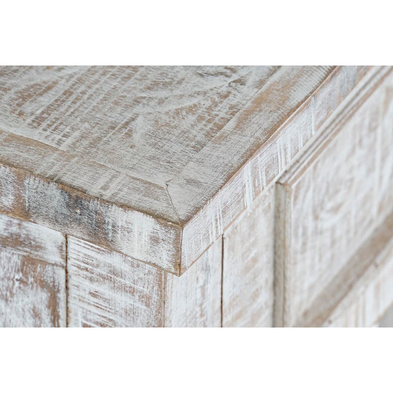 Console DKD Home Decor Blanc Bois de manguier (120 x 40 x 75 cm)
