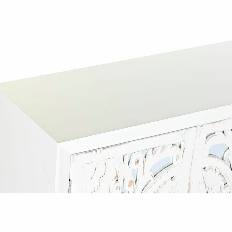 Buffet DKD Home Decor Blanc Miroir Sapin MDF (80 x 35 x 102 cm)