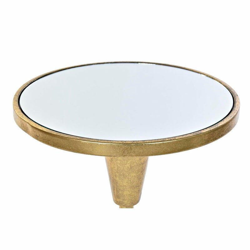 Mesa de apoio DKD Home Decor Dourado Metal Espelho 40,5 x 40,5 x 60 cm