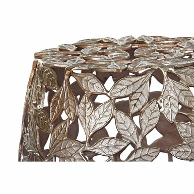 Table d'appoint DKD Home Decor Cuivre Aluminium Feuille d'une plante (40 x 40 x 45 cm)